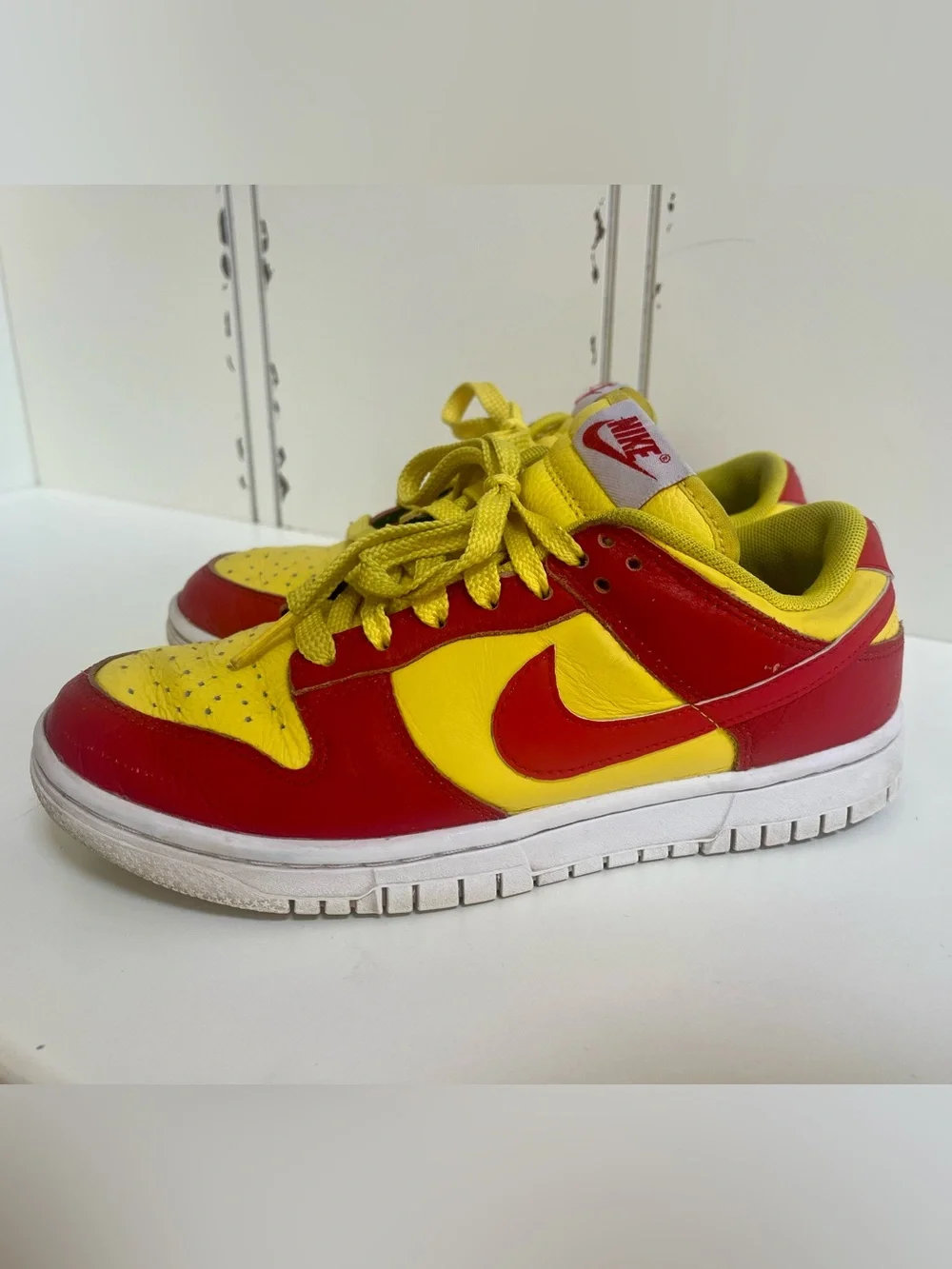 Nike Dunk Low ‘Midas Gold’ Retro Sneakers Red Yellow Size 7